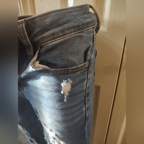 American eagle high rise jeggings women's size 2 short distressed - Picture 2 of 11